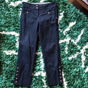 Anthropologie cropped nautical style trouser